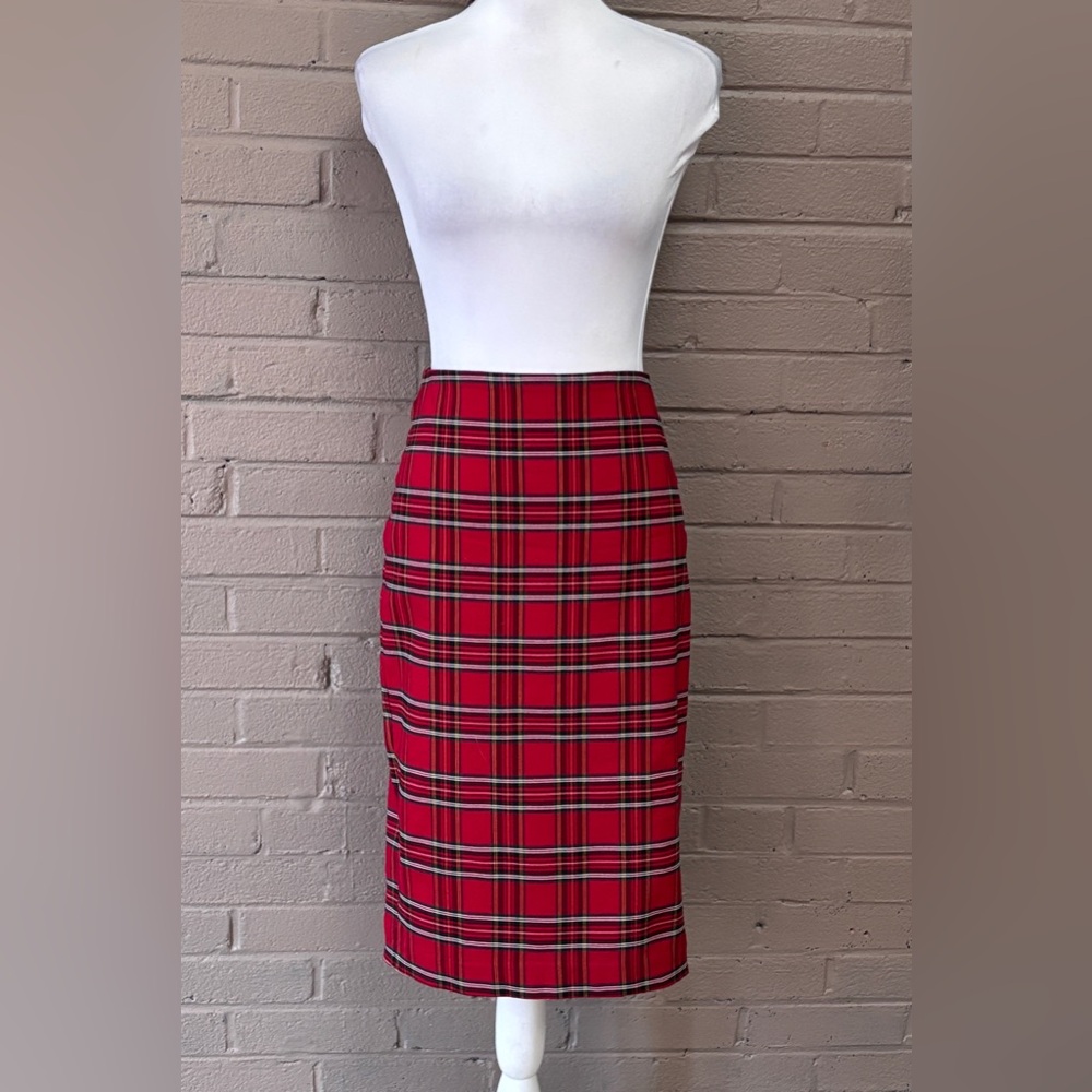 Attyre Red Plaid Women's Skirt 6